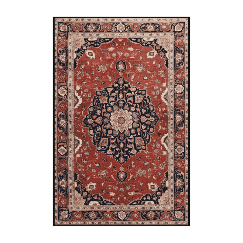 Tapis brun lavable à la machine, Rectangulaire 2 pi x 3 pi