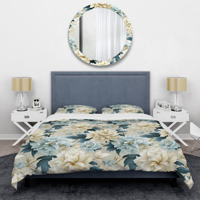 Contemporary Flourish Victorian Pattern II Duvet Cover