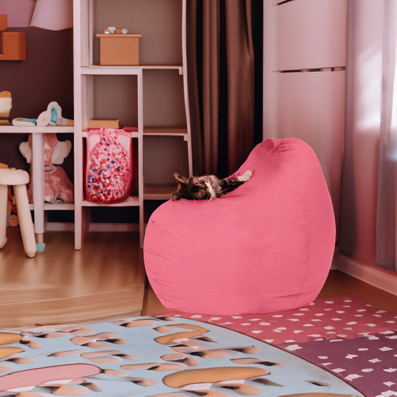 Fauteuil à billes et chaise longue imperméable, Polyester rose