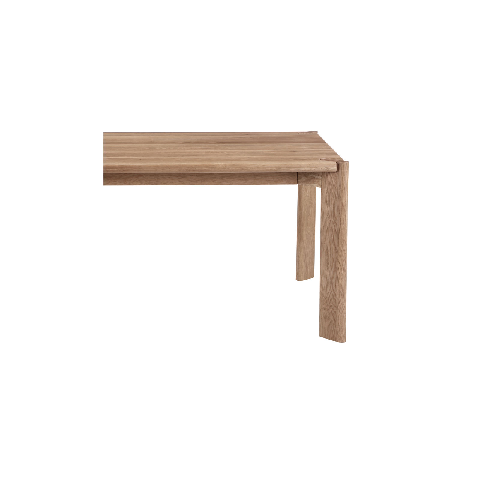 Leola Ash Solid Wood Dining Table, Natural Oak