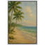 «Tropical Palm Beach Seaside Coastal Landscape», reproduction d'art sur toile encadrée-160830170-160830177