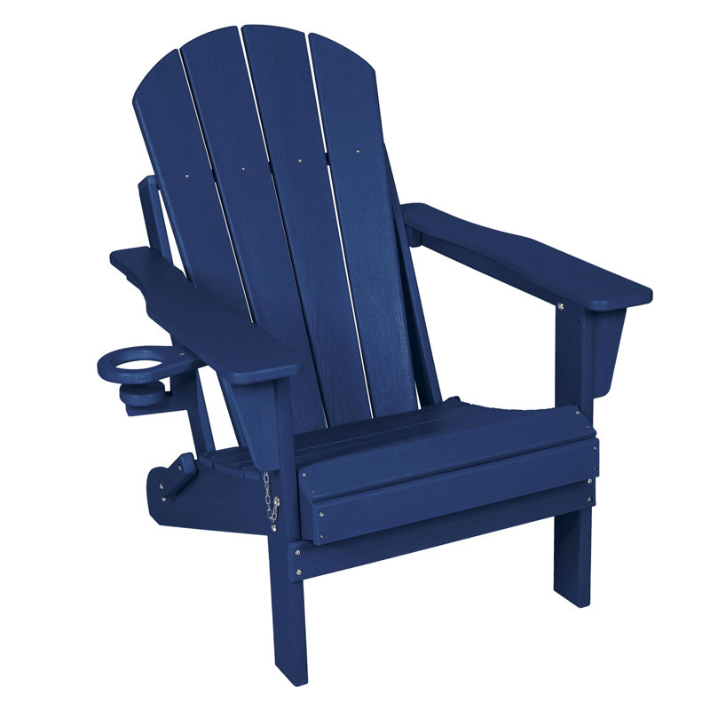 Chaise Adirondack pliante avec table d'appoint, Marine