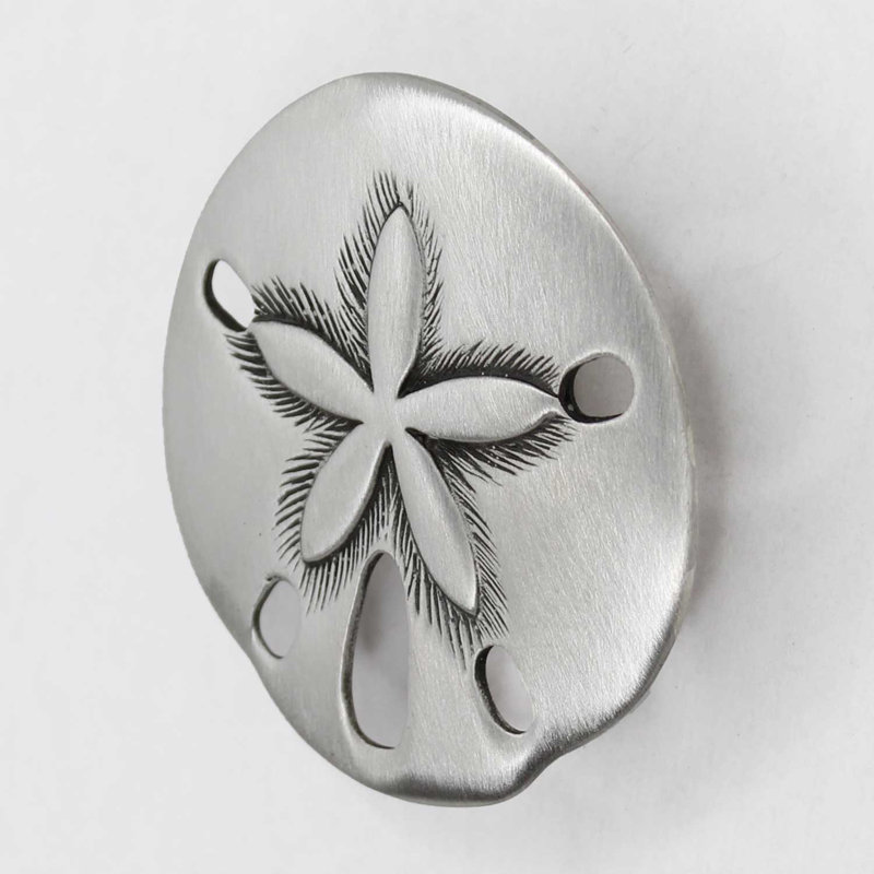 1 1/2" Sand Dollar Small Knob, Brushed Nickel, 1.5" L x 1.5" W, 2