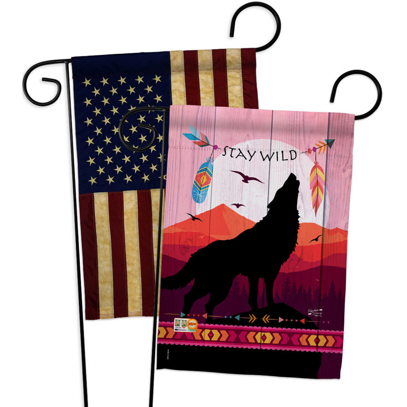 Drapeau de jardin à 2 faces en polyester / mélange de polyester 19 po x 13 po