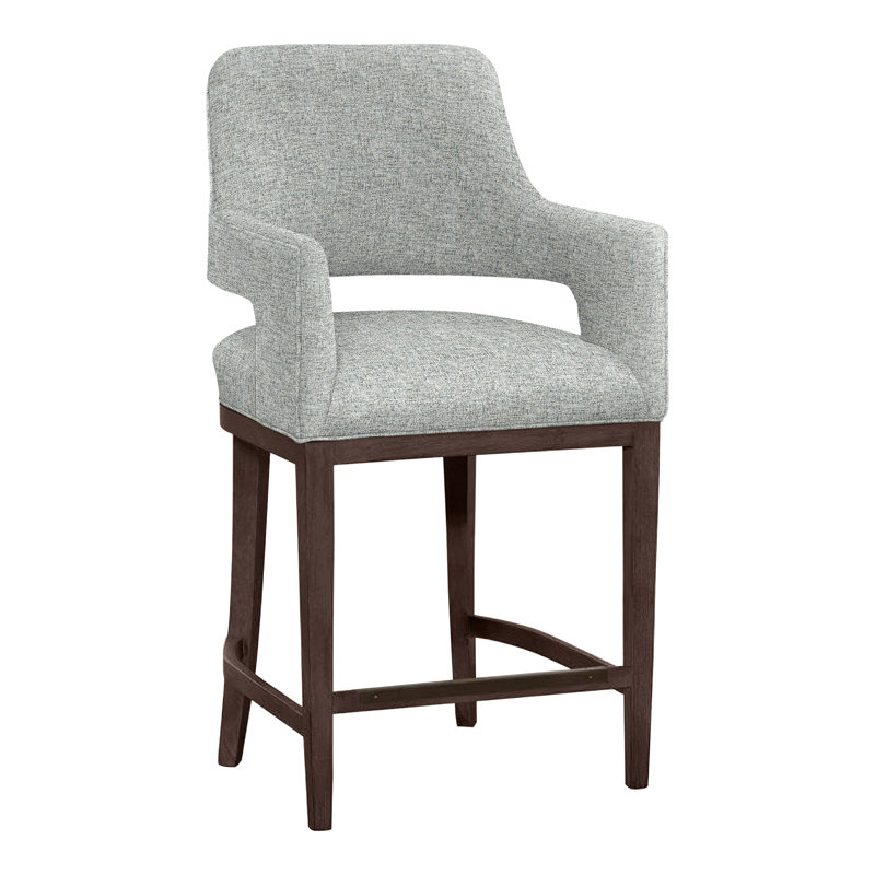 Tabouret de bar et de comptoir Josie, Tabac, Platine 3160, Tabouret de comptoir (siège d'une hauteur de 26,5