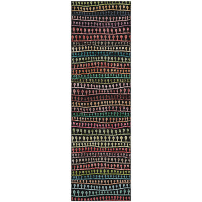 Premium Machine Washable Prisco Black Rug