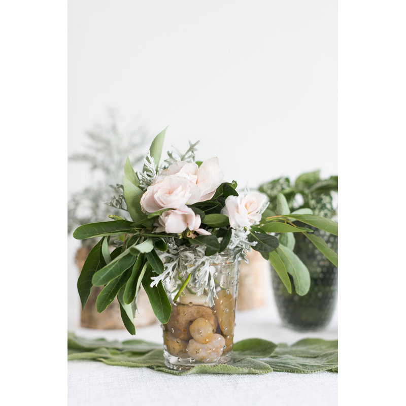 Handmade Glass Table Vase, 5" H x 4" W x 4" D