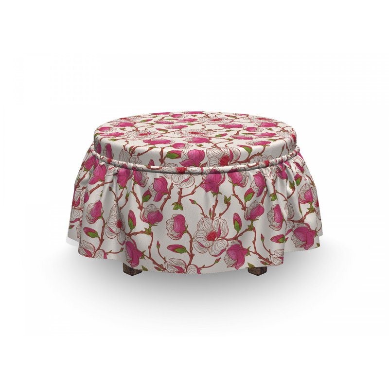 Ensemble de housse pour repose-pieds à coussin de boîte 2 pièces magnolia