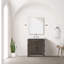 Meuble-lavabo simple en chêne brun 30 po X P 22 po D, avec plateau en quartz blanc-1840456391-1840456389