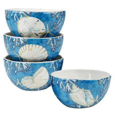 Playa Shells Set Of 4 Ice Cream Bowl