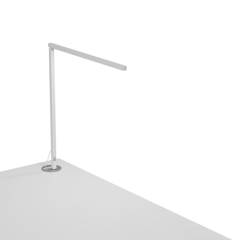 Lampe de bureau Z-Bar Solo Gen 4 avec œillets, 5000 K, Blanc mat