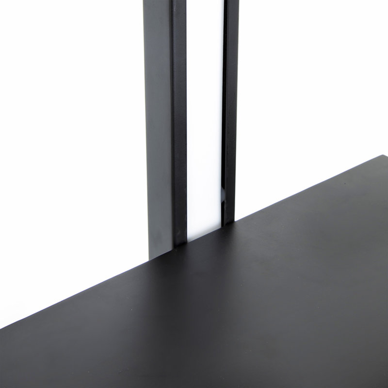 Lampe de table, étagère verticale à deux niveaux 16,5 x 17 x 74 po avec lumière (sans ampoule)