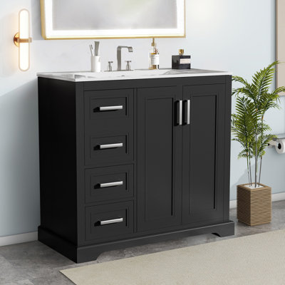 Meuble-lavabo 36 po avec lavabo en céramique