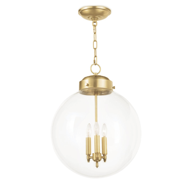 Globe Pendant, Natural Brass