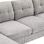 Canapé modulaire en U 103,5 po - Chenille gris avec deux méridiennes, poches de rangement et coussins d'accoudoirs pour le salon