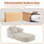 Fauteuil demi-tonneau d'appoint convertible surdimensionné rembourré-884801908
