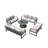 Beilul 10 - Person Patio Conversation Set with Cushions-2132631325
