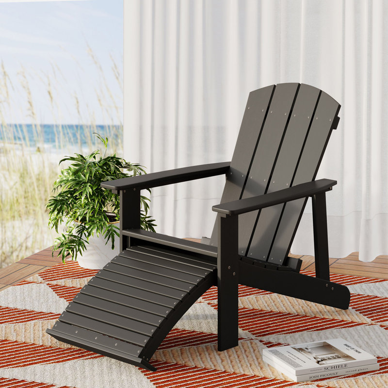 Chaise Adirondack avec repose-pieds dissimulé