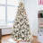 7.5ft Flocked Christmas Tree with LED Lights-1773404772
