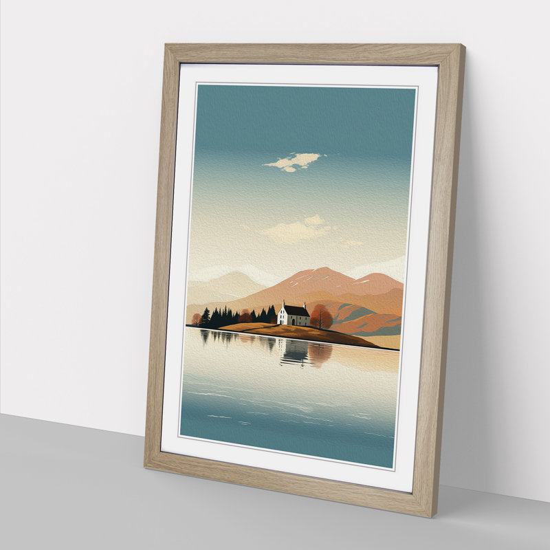 Scotland Minimalism - Framed Print, Oak, 64cm H x 46cm W x 2cm D