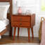 Table de chevet moderne à 2 tiroirs, table d'appoint compacte avec rangement à glissière facile pour les chambres et les salons-134044598
