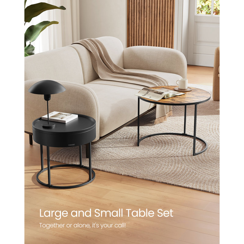 Alexandrya Coffee Table, Rustic Brown/Black