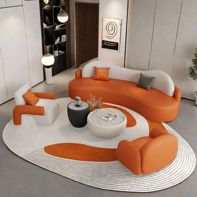 Simple beauty salon barbershop rest sofa set