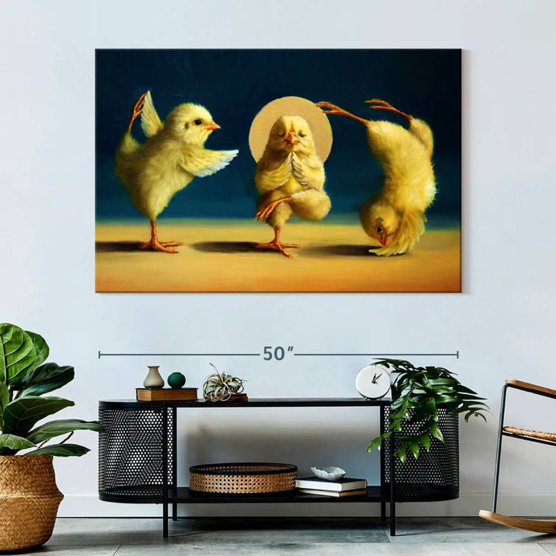 Yoga Chicks Three, H 34 po x l 51 po