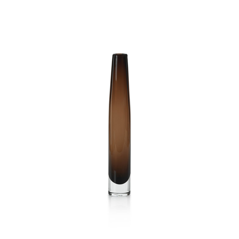 Vase de table en verre Layden, Transparent, H 17 po x l 2,5 po x P 2,5 po