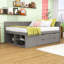 Lit de jour multifonctionnel en bois avec tiroirs et tablettes fonctionnelles-1174618804-1174618815