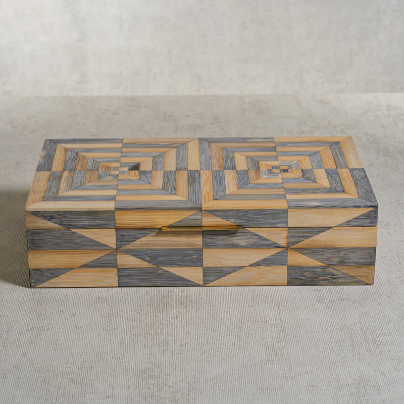 Bamba Decorative Box with Brass Trim