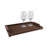 Handcrafted Decorative Tray with Smooth Suede-Textured Surface - Perfect as an Ottoman Tray or a Coffee Table Tray for Stylish Home Decor - Accent Tray for Serving or Organizing Essentials - 19", Brown