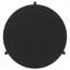 Table basse noire ronde en bois massif