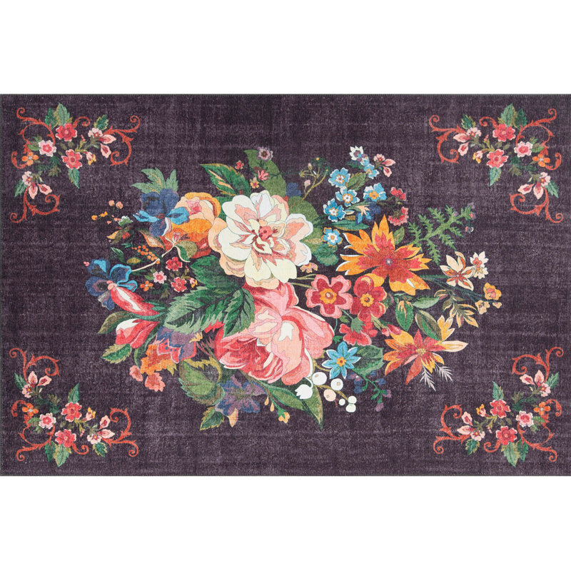 Premium Machine Washable Carpet, 4.6 x 6.2 Feet, 100% Polyester, 1850 g/m² | Pile Height: 0.2 Inches | Eco-Friendly Recycled Poly Cotton Underside | Perfect for Living Room, Bedroom, and High-Traffic Areas