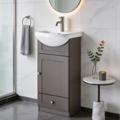 18'' Modern Free-standing Single Bathroom Vanity Set For Small Space