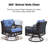 4-Piece 5-Seat Patio Conversation Furniture Set, Outdoor Patio Sofa with 360° Swivel Rocking Chairs, PE Rattan Sectional & Solid Wood Tabletop Coffee Table-997529552-997529555