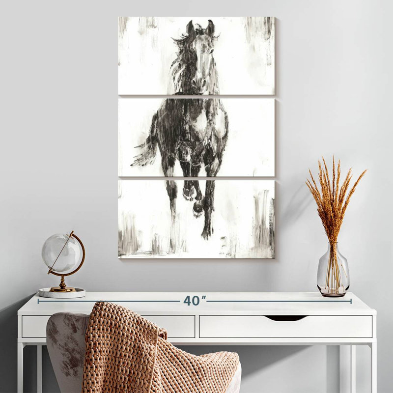 Brampt Rustic Black Stallion I, 32" H x 20" W