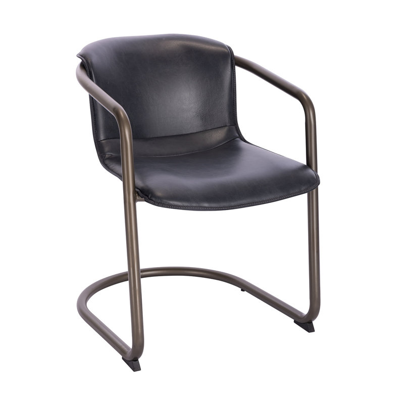 Chaise en porte-à-faux en polyuréthane Catalina, Gris foncé