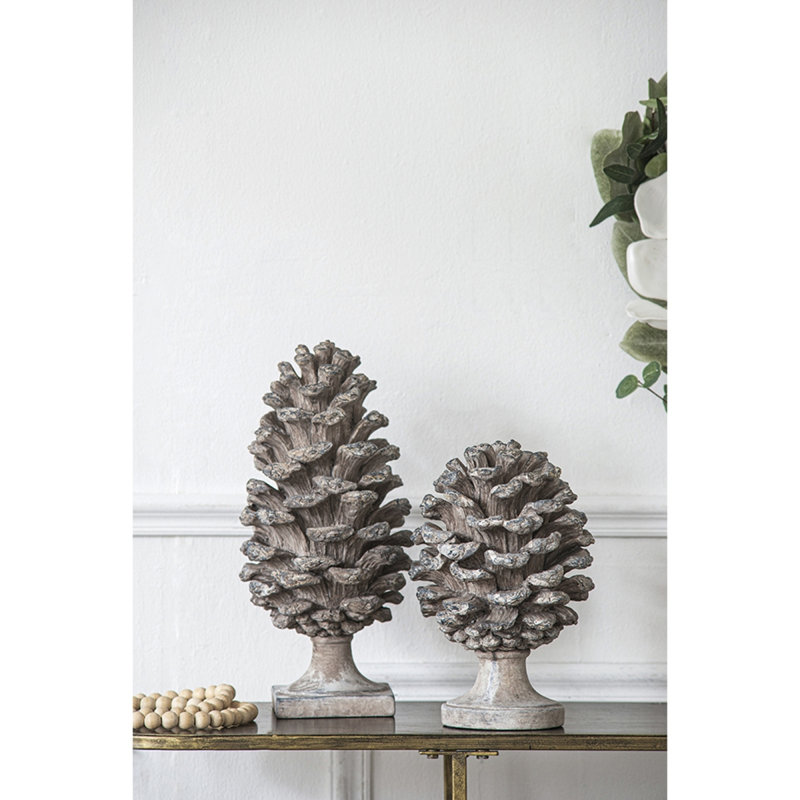 D7x10.5" Table Decor, Pinecone