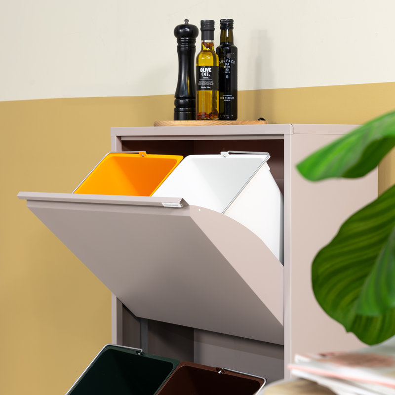 GIGI Steel Handle Recycling Bin - 18.5L