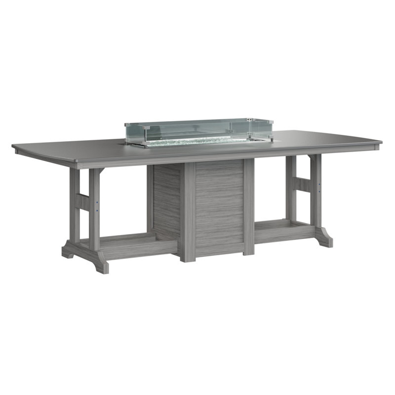 Table de bar avec foyer 96 po Berlin Gardens Garden Classic, H 39,5 po x l 44 po x P 96 po