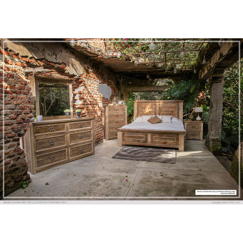 Lit standard en bois massif Kensi, Grand