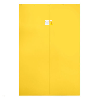 Armoire de sûreté inflammable 45 gallons, l 43 po x P 18 po x H 65 po, armoire de rangement pour liquides inflammables en acier laminé à froid, 2 portes manuelles à usage industriel, jaune