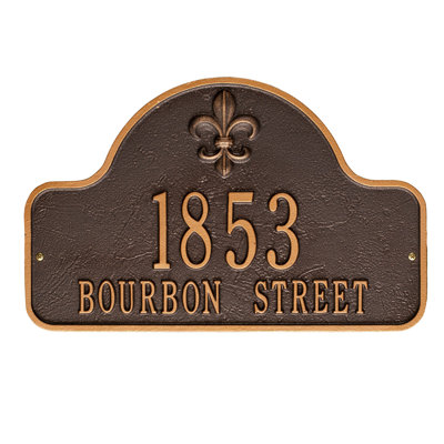 Lexy 2-Line Wall Address Plaque