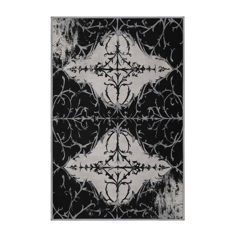 Velvet Noir Rug, Rectangle 4' x 6'