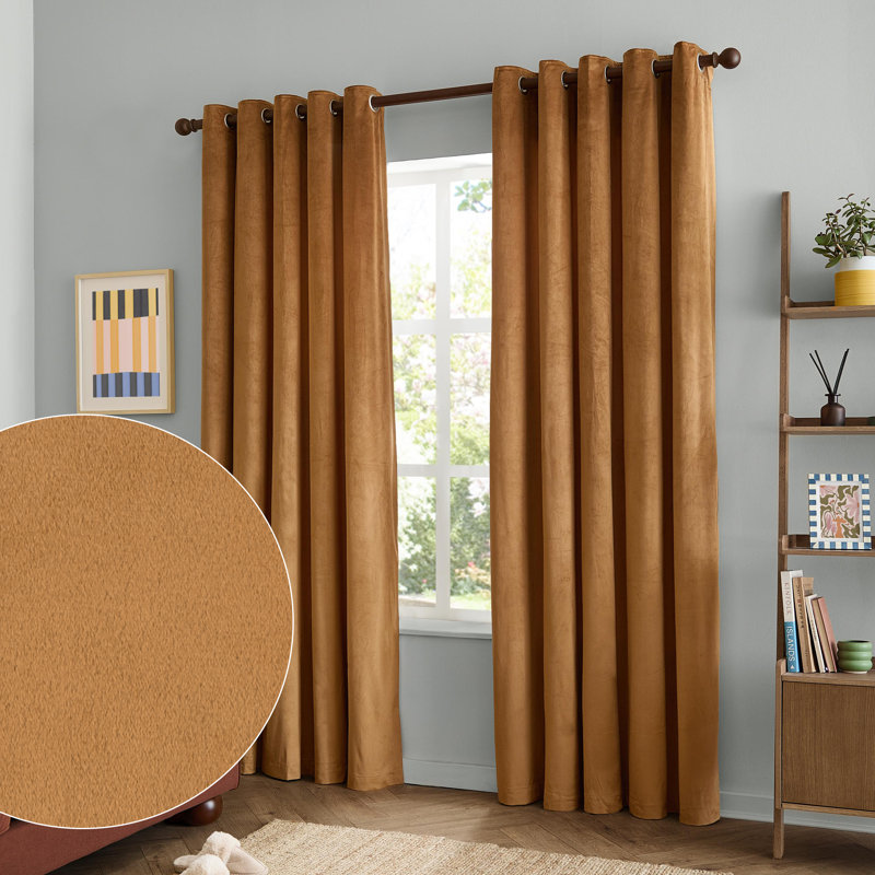 The Ultimate Velvet Blackout Curtain Panel Pair, 229 cm Width x 229 cm Drop