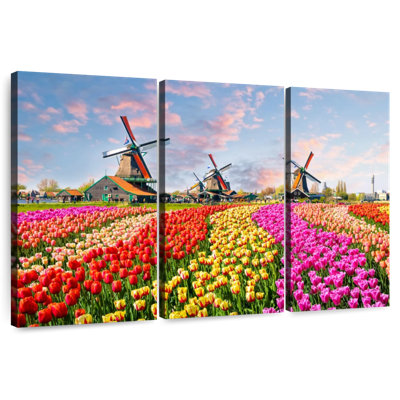 Alvord Netherlands Tulips And Windmills
