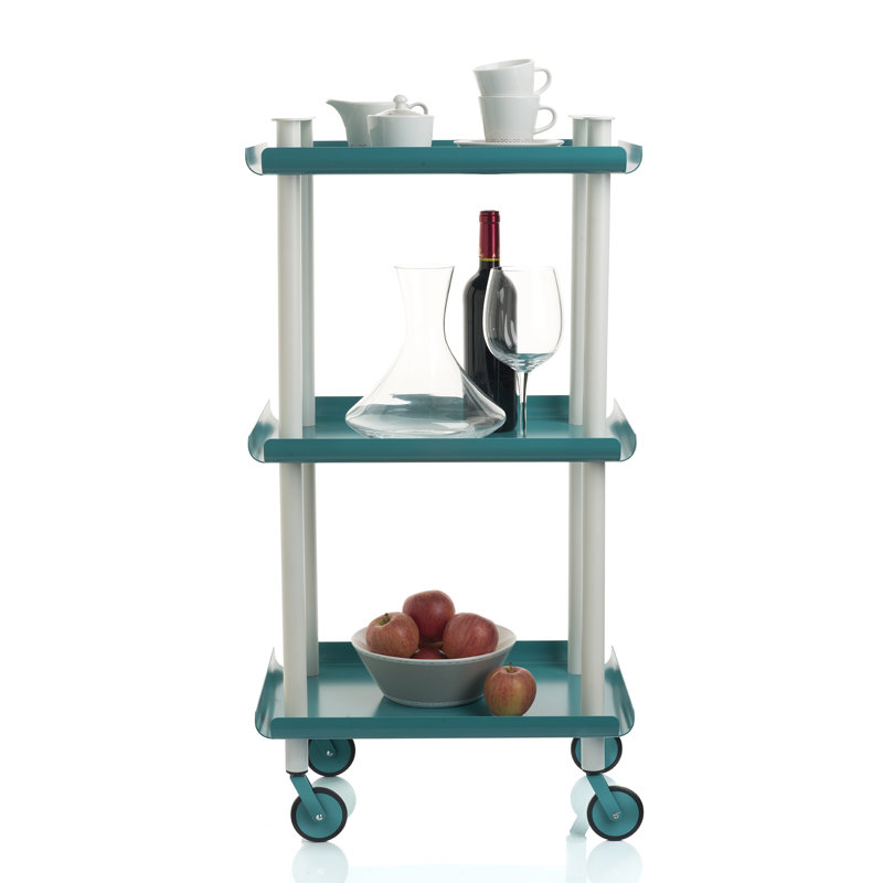 Zeigler Serving Cart, Blue, White