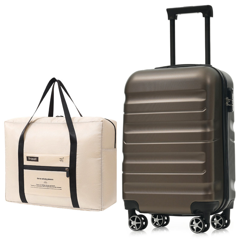 Valise de voyage légère en Hardshell en ABS avec roulettes pivotantes, ensemble de sac de voyage léger pour hommes et femmes, 20 pouces
