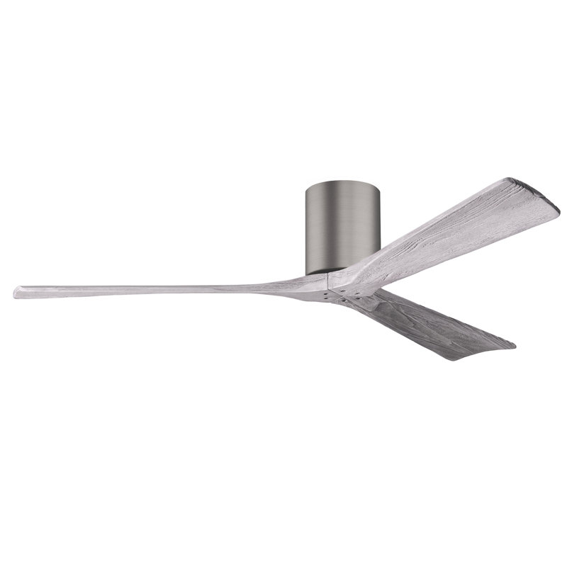 Ventilateur de plafond à 3 pales Olivier, Ton bois de grange, Étain brossé, 60"